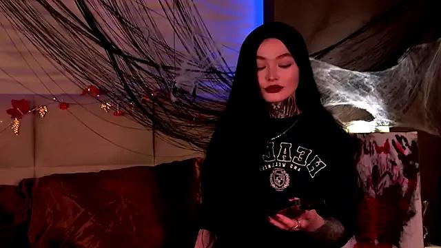 AriWild — Eye contact suck finger